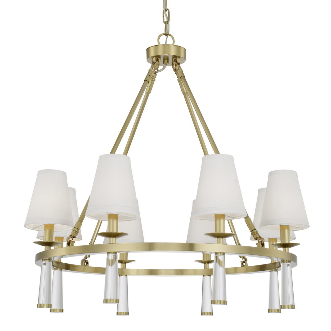 Crystorama Baxter 8867-AG Chandelier Light - Aged Brass