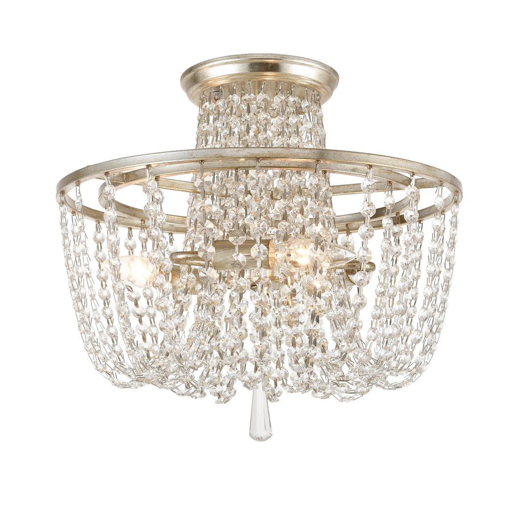 Crystorama Lighting ARC-1900-SA-CL-MWP Arcadia  Antique Silver