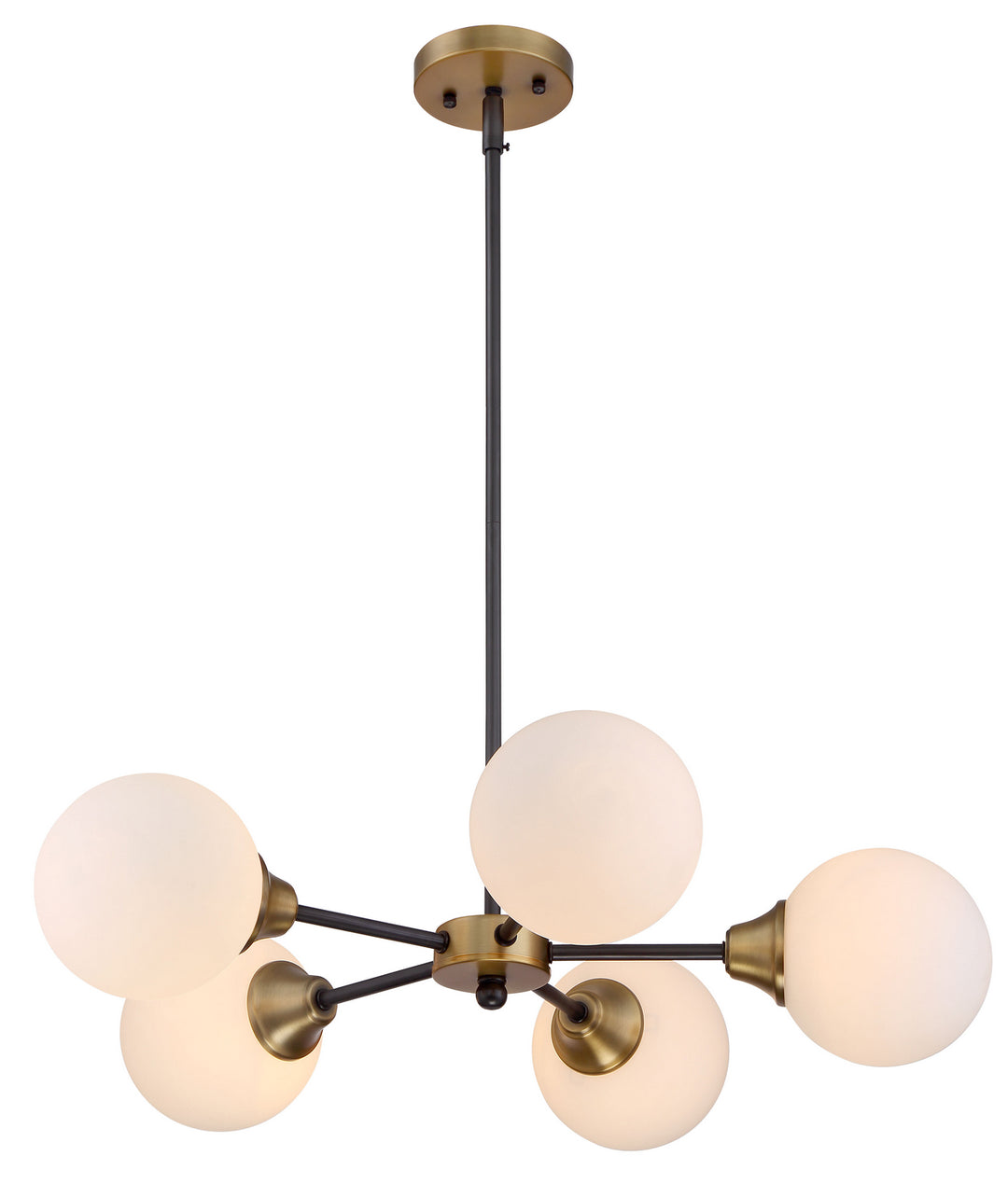 Meridian Mchan M10011-79 Chandelier Light - Oil Rubbed Bronze with Natural Brass