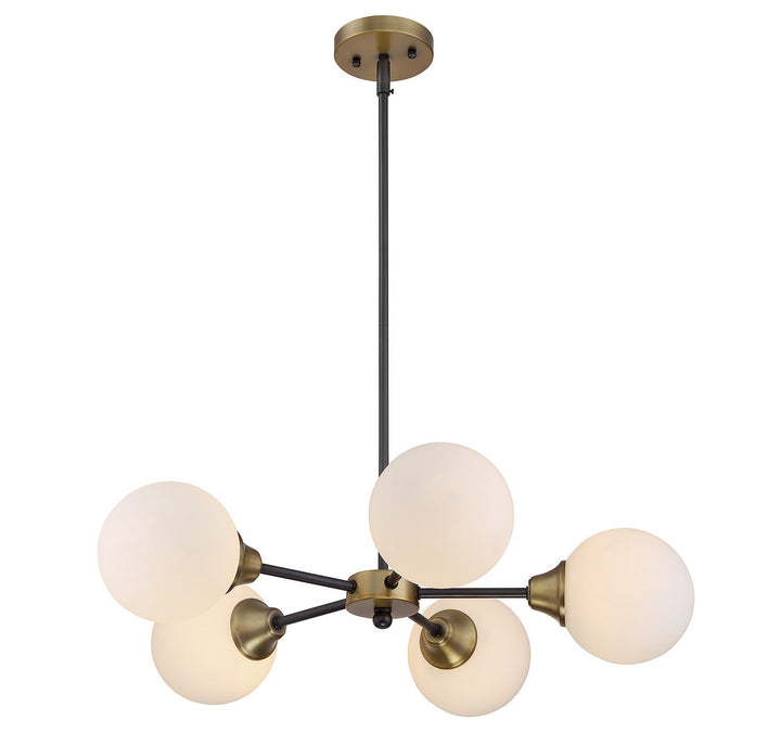 Meridian Mchan M10011-79 Chandelier Light - Oil Rubbed Bronze with Natural Brass