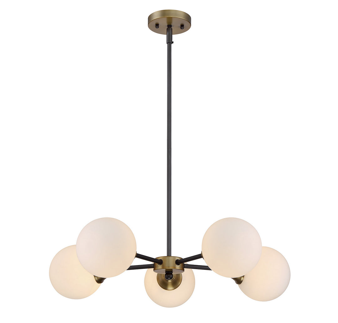 Meridian Mchan M10011-79 Chandelier Light - Oil Rubbed Bronze with Natural Brass