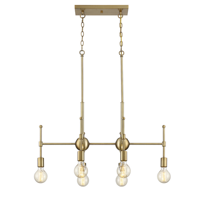 Meridian Mchan M10015-322 Pendant Light - Natural Brass