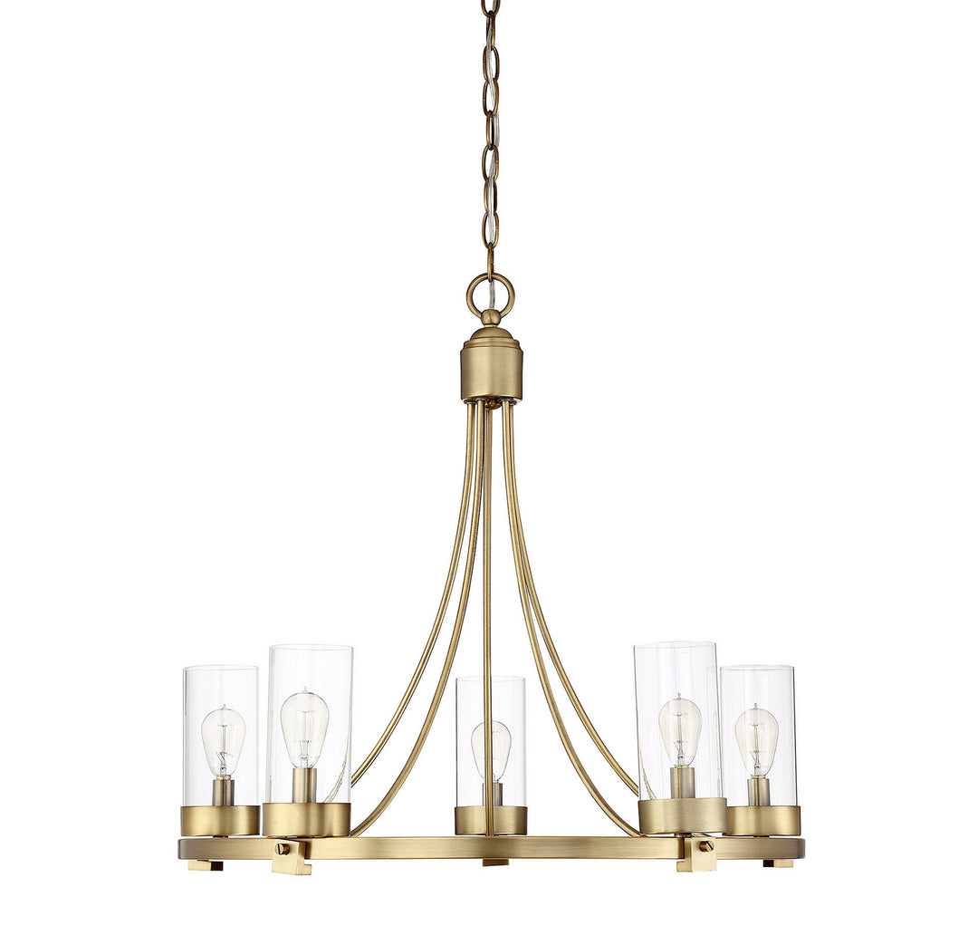 Meridian Mchan M10018NB Chandelier Light - Natural Brass