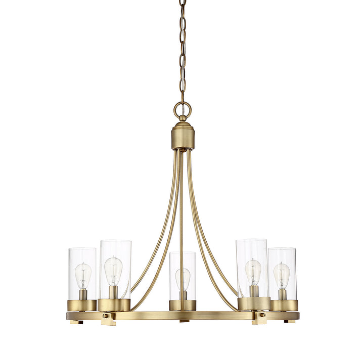 Meridian Mchan M10018NB Chandelier Light - Natural Brass