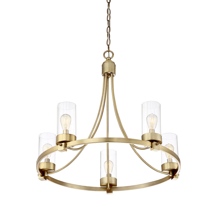 Meridian Mchan M10018NB Chandelier Light - Natural Brass