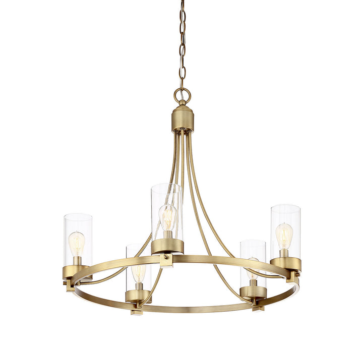 Meridian Mchan M10018NB Chandelier Light - Natural Brass