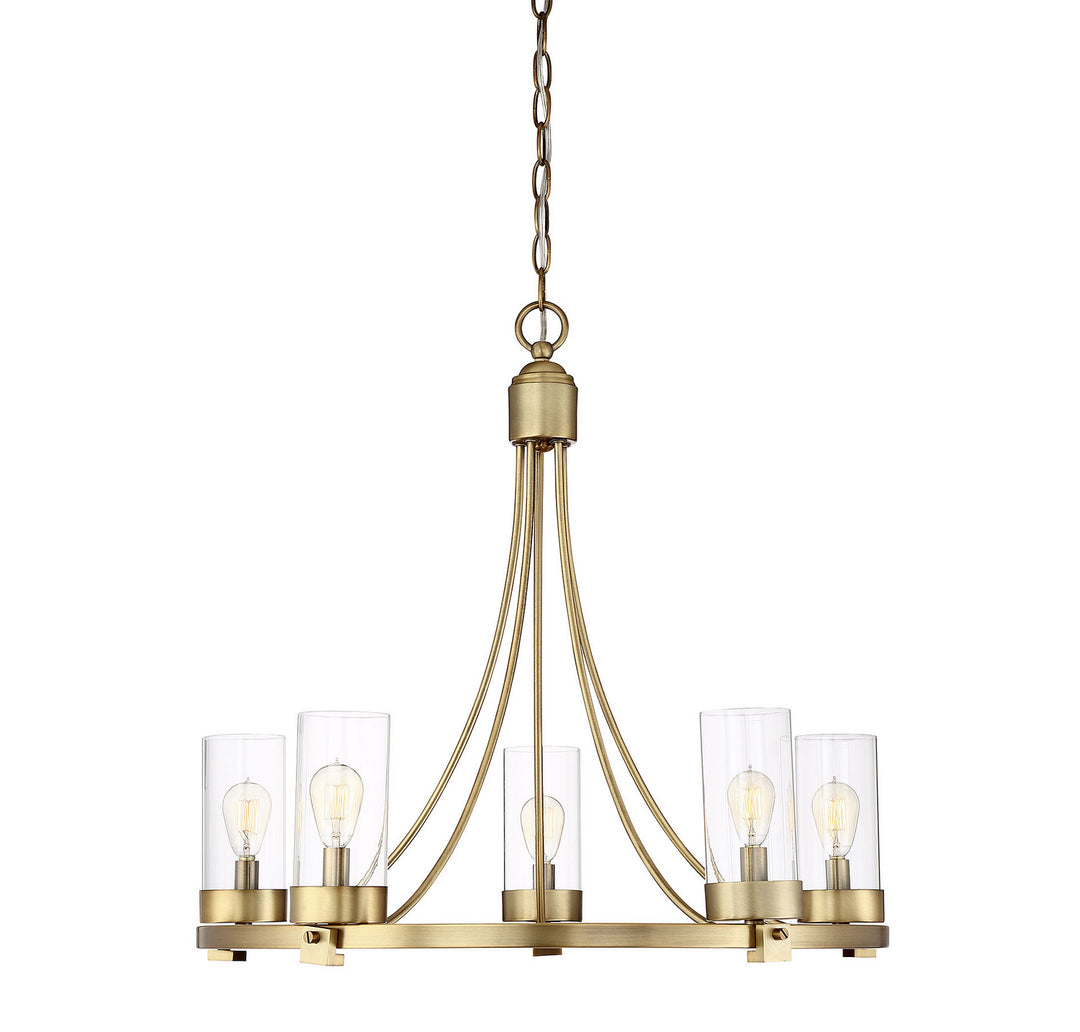 Meridian Mchan M10018NB Chandelier Light - Natural Brass