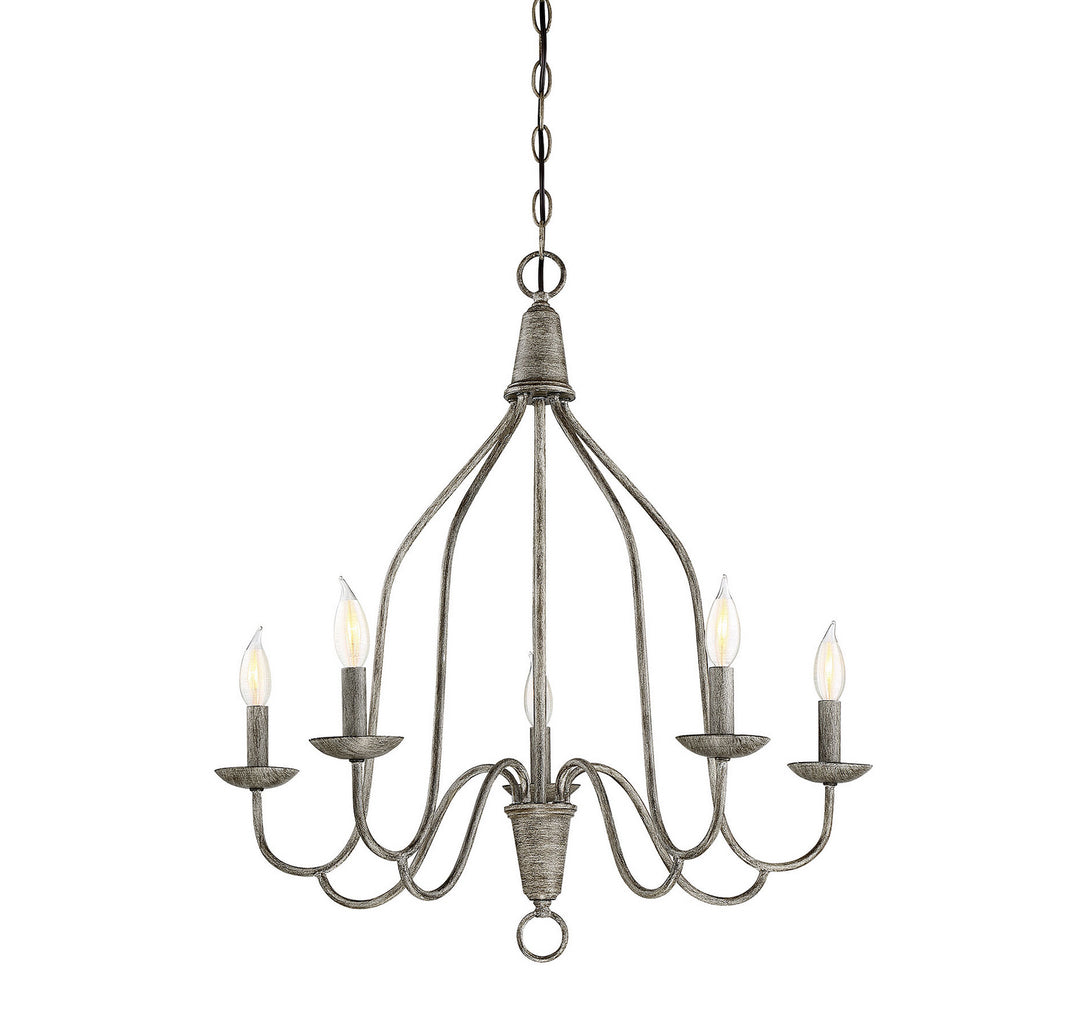 Meridian Mchan M10043DW Chandelier Light - Distressed Wood