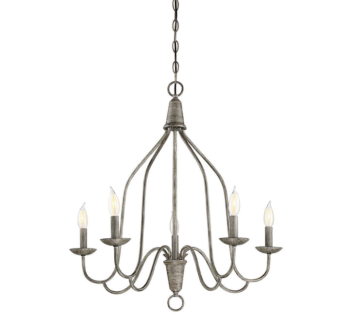 Meridian Mchan M10043DW Chandelier Light - Distressed Wood