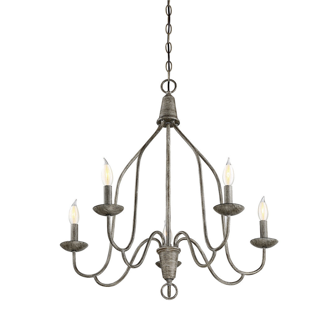 Meridian Mchan M10043DW Chandelier Light - Distressed Wood