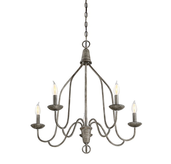 Meridian Mchan M10043DW Chandelier Light - Distressed Wood