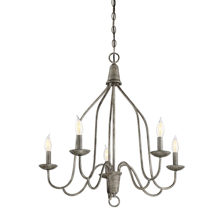 Meridian Mchan M10043DW Chandelier Light - Distressed Wood