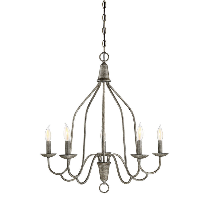 Meridian Mchan M10043DW Chandelier Light - Distressed Wood