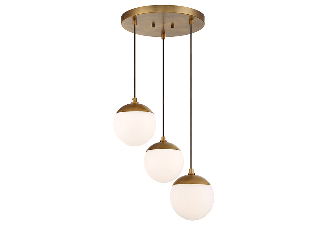 Meridian Mchan M10055NB Pendant Light - Natural Brass