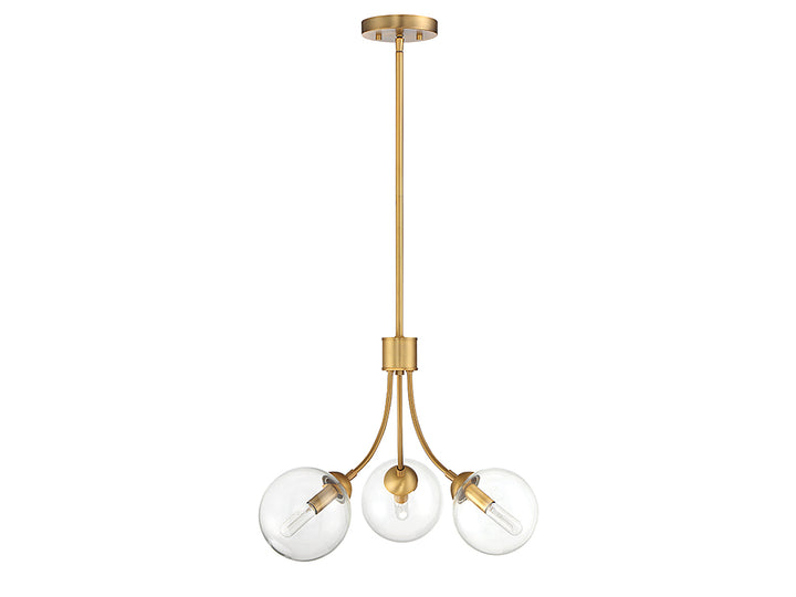 Meridian Mchan M10057NB Chandelier Light - Natural Brass