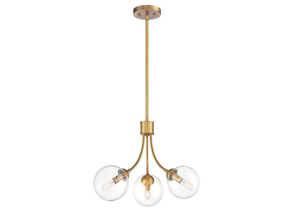 Meridian Mchan M10057NB Chandelier Light - Natural Brass