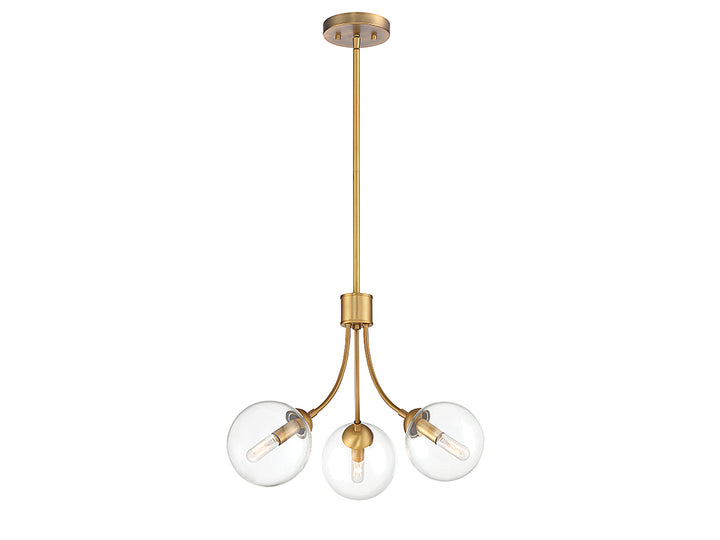 Meridian Mchan M10057NB Chandelier Light - Natural Brass