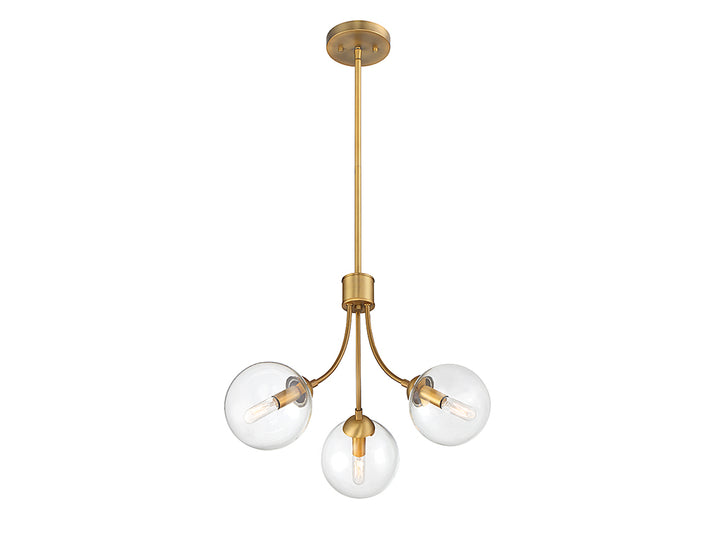 Meridian Mchan M10057NB Chandelier Light - Natural Brass