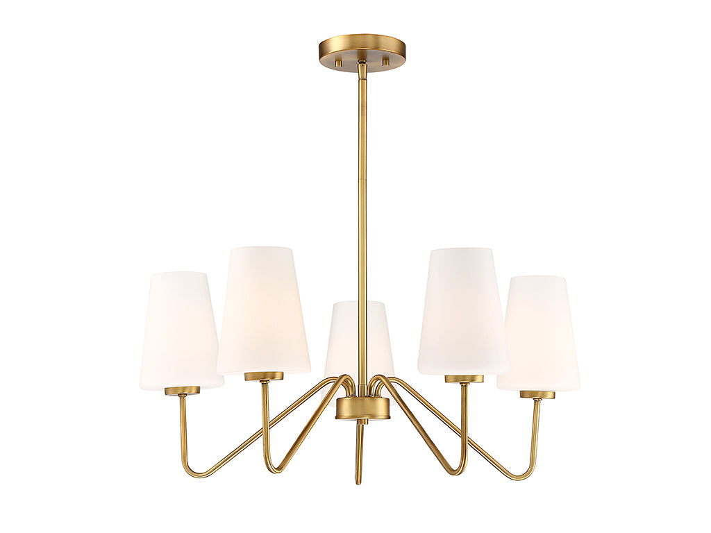 Meridian Mchan M10060NB Chandelier Light - Natural Brass