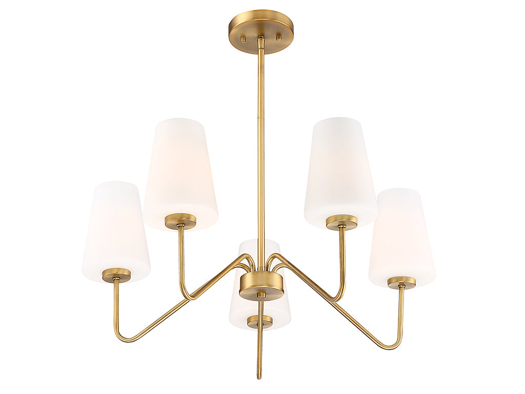 Meridian Mchan M10060NB Chandelier Light - Natural Brass
