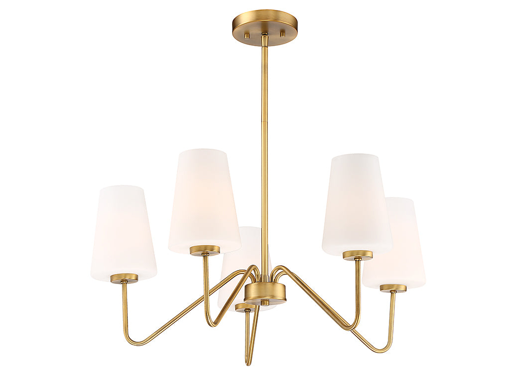 Meridian Mchan M10060NB Chandelier Light - Natural Brass