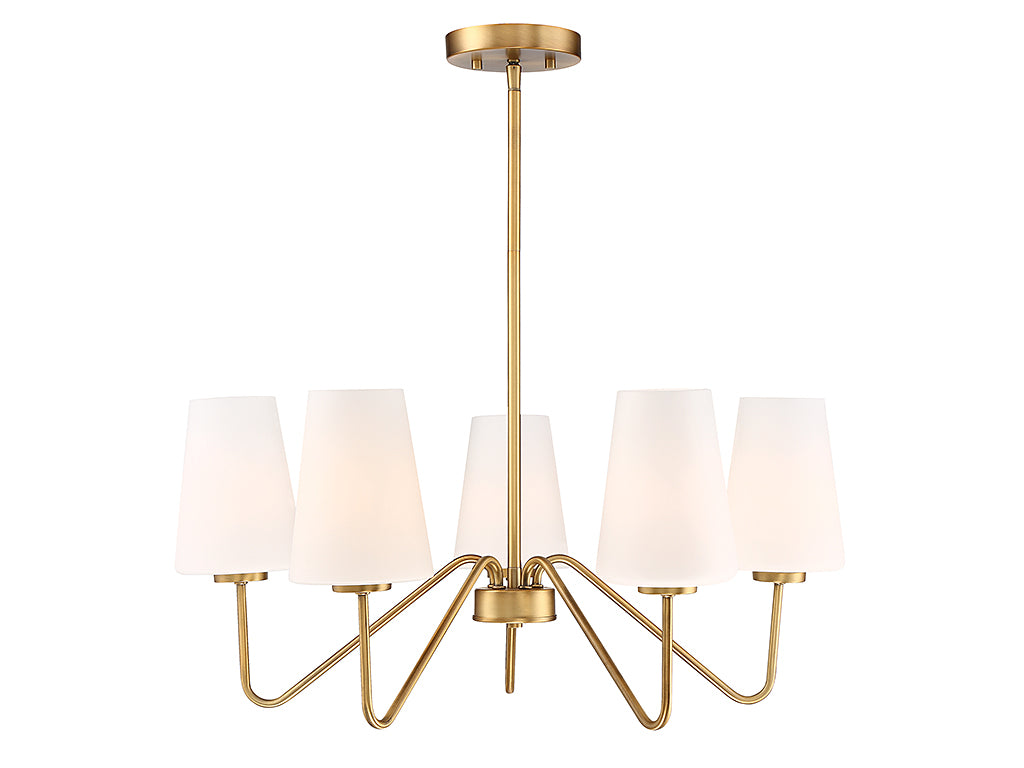 Meridian Mchan M10060NB Chandelier Light - Natural Brass