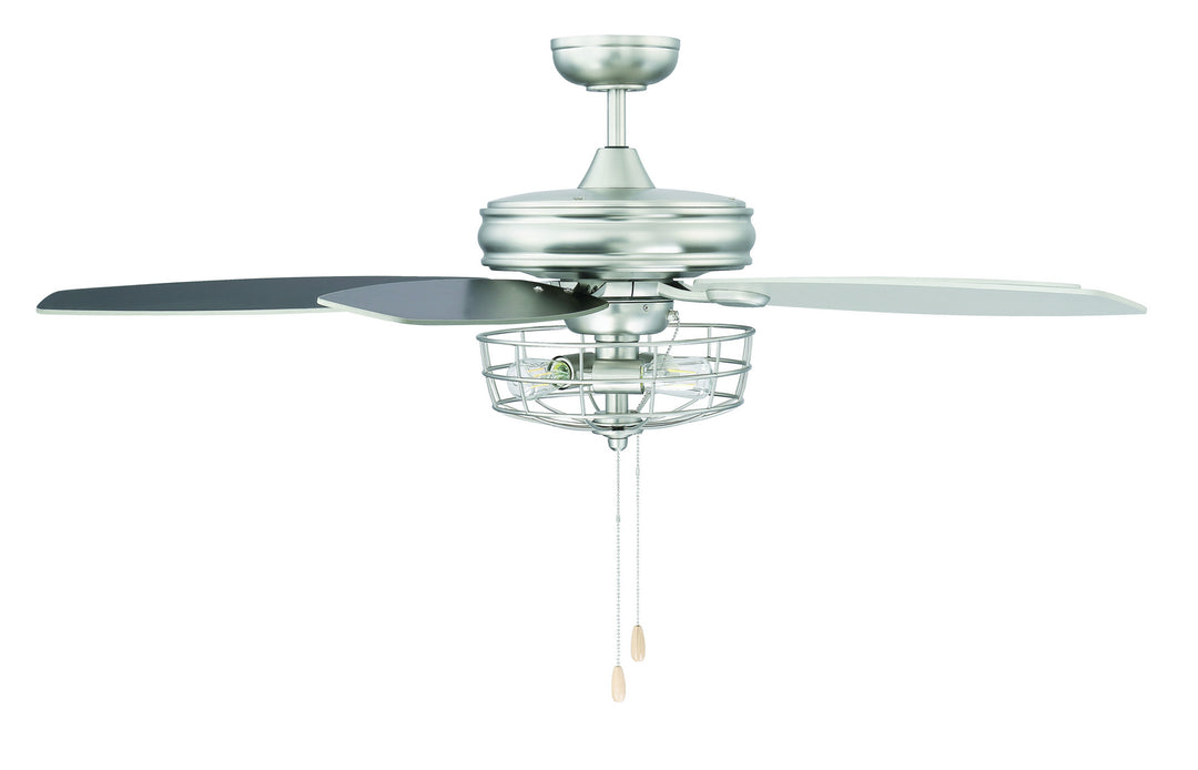 Meridian Mceil M2006BN Ceiling Fan 52 - Brushed Nickel, Silver/Chestnut/