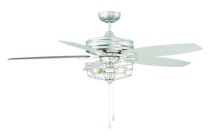 Meridian Mceil M2006BN Ceiling Fan 52 - Brushed Nickel, Silver/Chestnut/