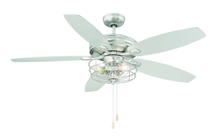 Meridian Mceil M2006BN Ceiling Fan 52 - Brushed Nickel, Silver/Chestnut/