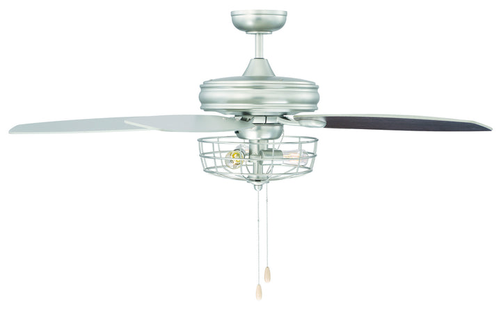 Meridian Mceil M2006BN Ceiling Fan 52 - Brushed Nickel, Silver/Chestnut/