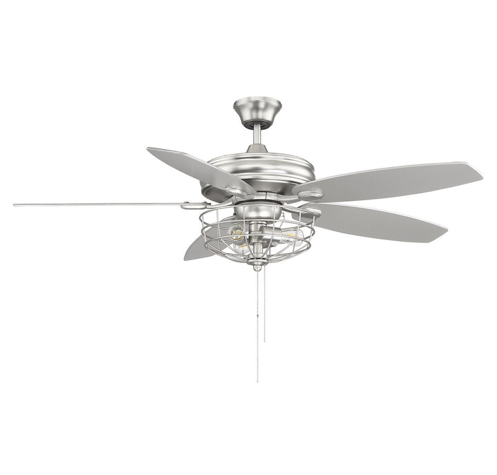 Meridian Mceil M2006BN Ceiling Fan 52 - Brushed Nickel, Silver/Chestnut/