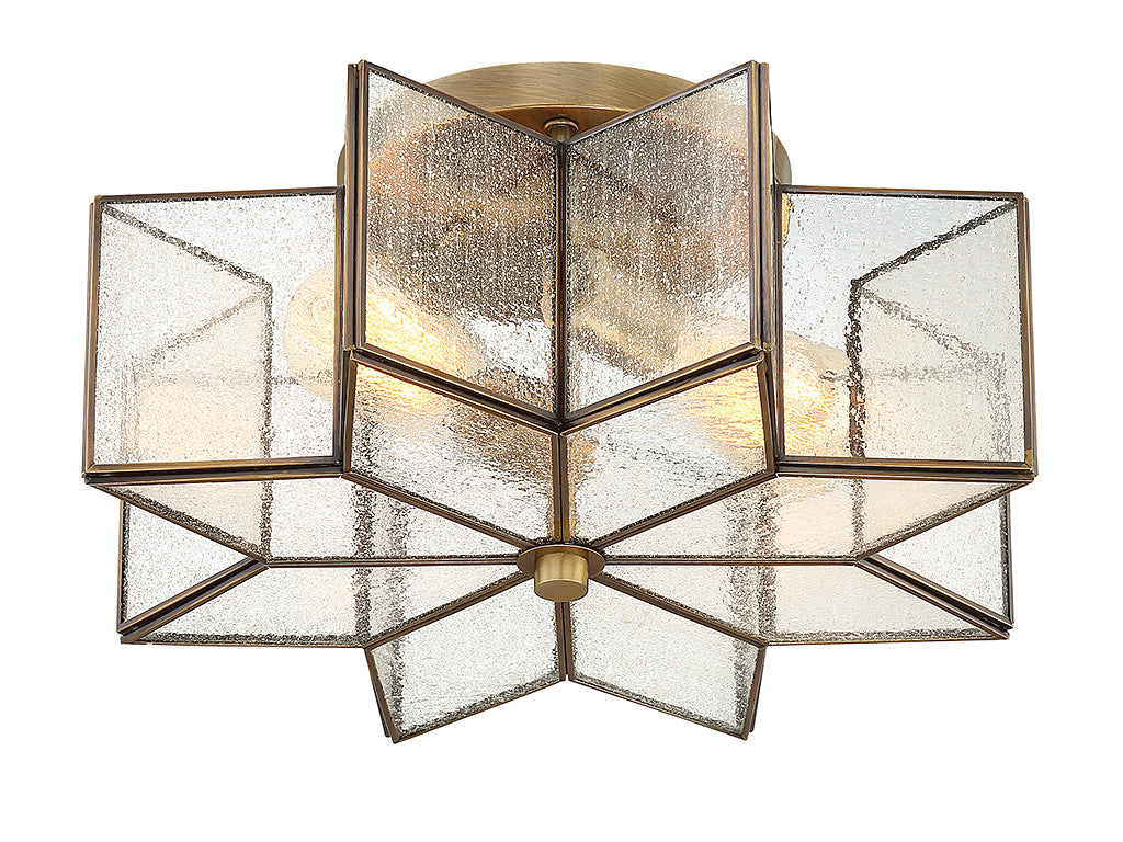 Meridian Msemi M60004NB Ceiling Light - Natural Brass
