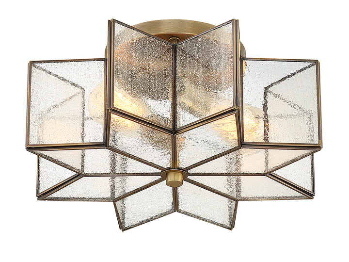 Meridian Msemi M60004NB Ceiling Light - Natural Brass