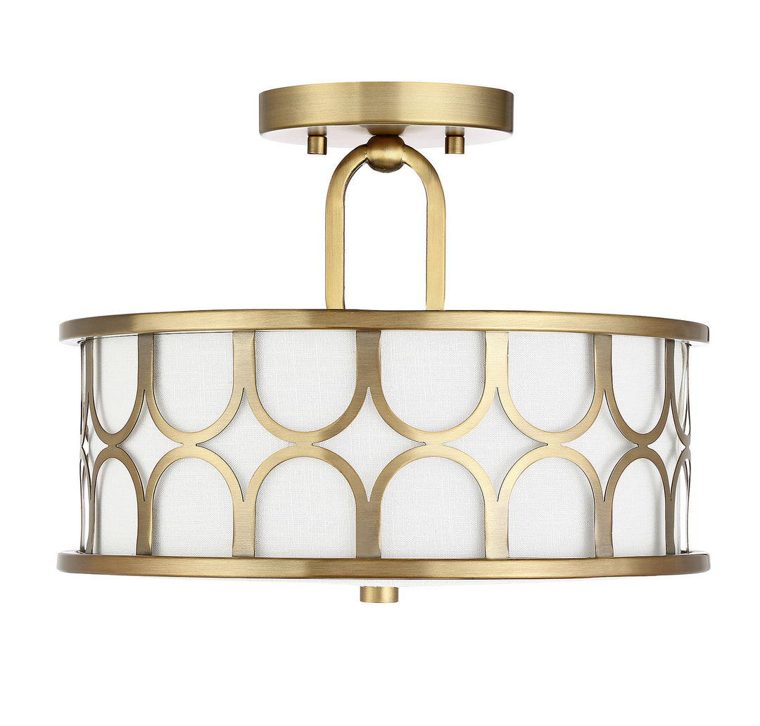 Meridian Msemi M60015NB Ceiling Light - Natural Brass