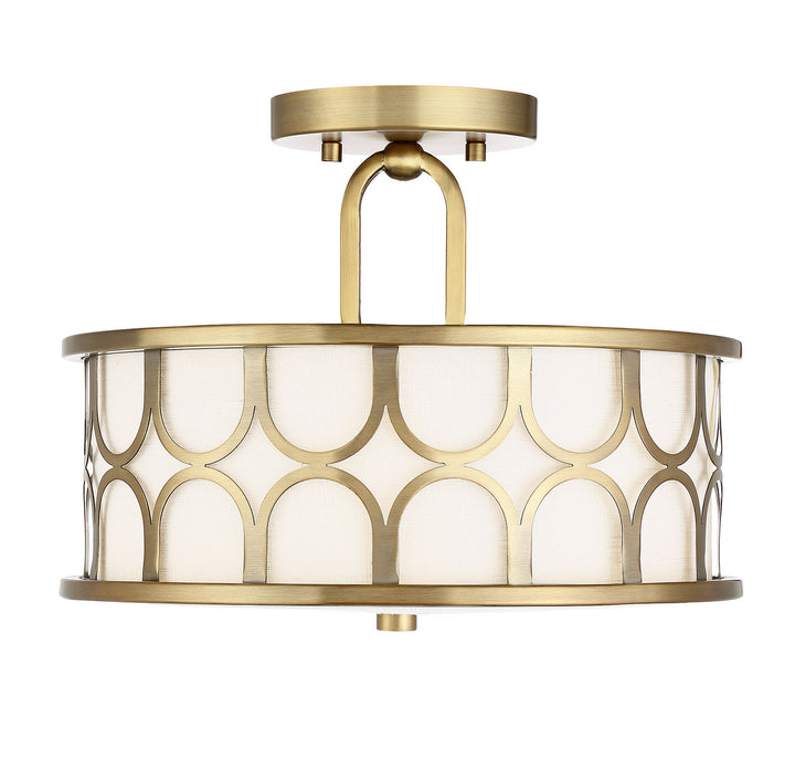 Meridian Msemi M60015NB Ceiling Light - Natural Brass