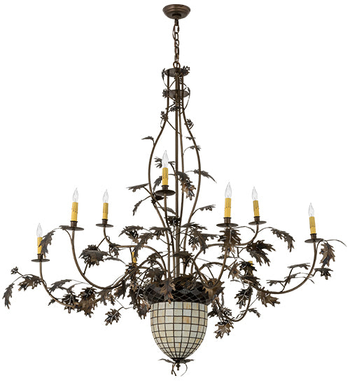 Meyda Tiffany Greenbriar Oak 95358 Chandelier Light - Antique Copper,Burnished