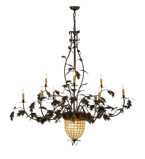 Meyda Tiffany Greenbriar Oak 95358 Chandelier Light - Antique Copper,Burnished