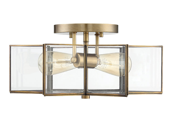 Meridian Msemi M60021NB Ceiling Light - Natural Brass