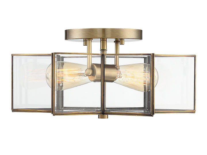 Meridian Msemi M60021NB Ceiling Light - Natural Brass