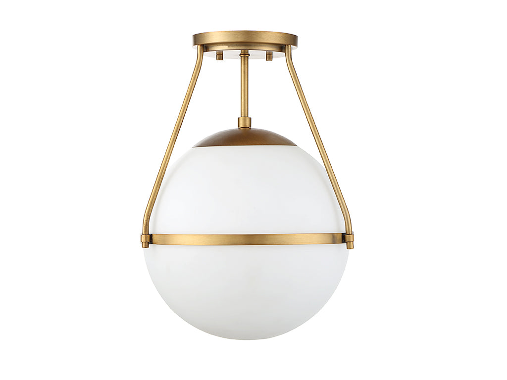 Meridian Msemi M60054NB Ceiling Light - Natural Brass