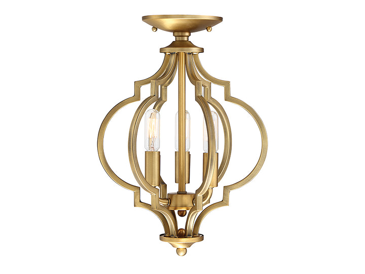 Meridian Msemi M60055NB Ceiling Light - Natural Brass