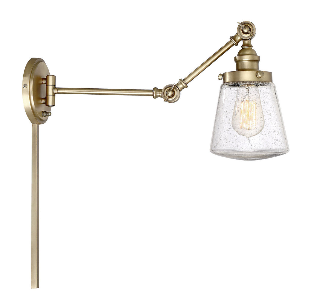 Meridian Lighting M90020NB Mscon One Light Wall Sconce Lamp Brass