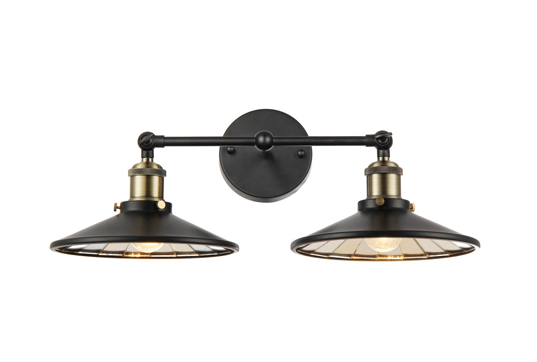 Bethel International DU90 Bath Vanity Light 9 in. wide - Black