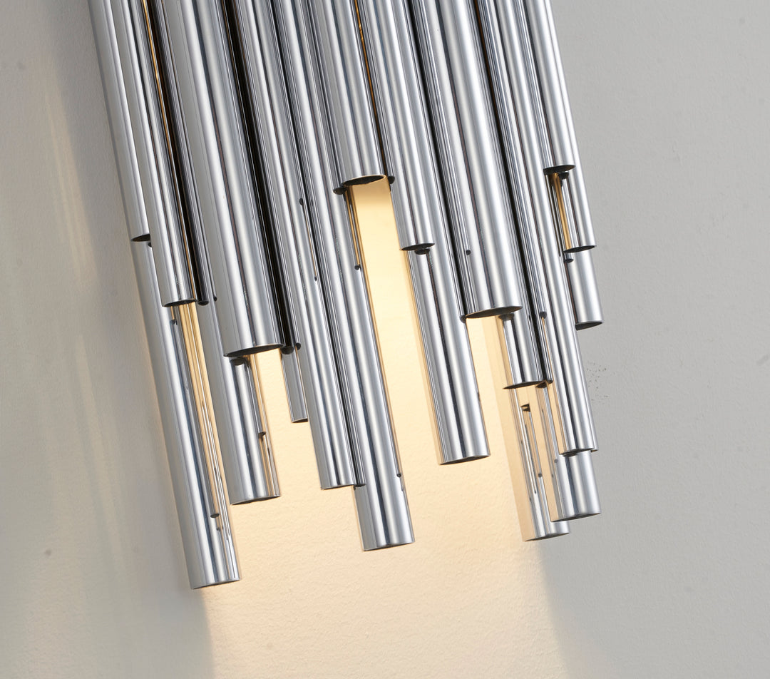 Bethel International NL38CH Wall Sconce Light - Shiny Nickel