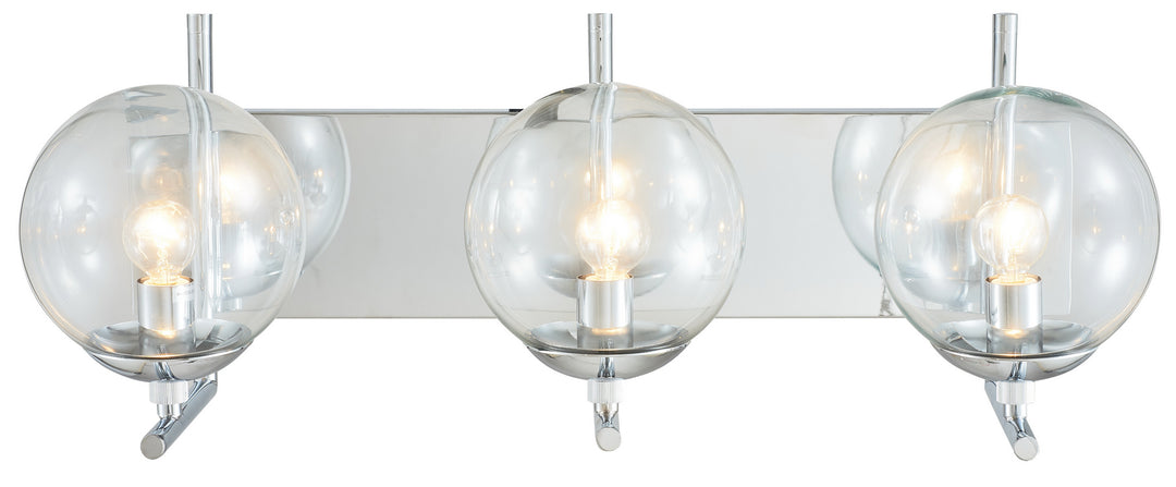 Bethel International KJ01CH Bath Vanity Light 10 in. wide - Chrome