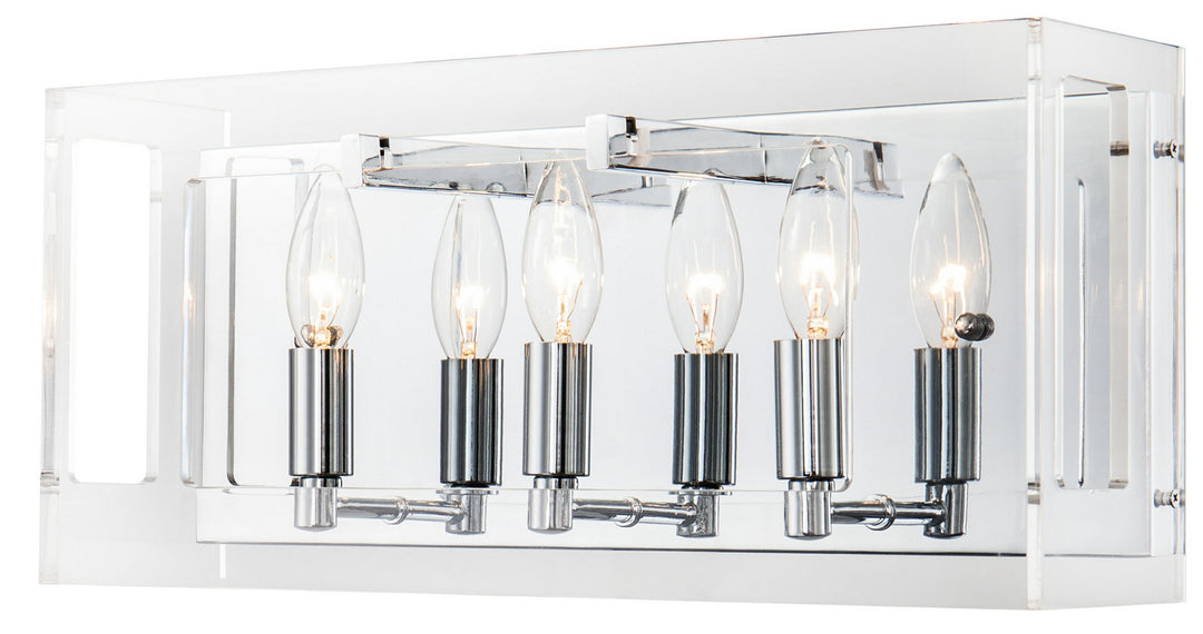 Bethel International TD16CH Bath Vanity Light 6 in. wide - Chrome