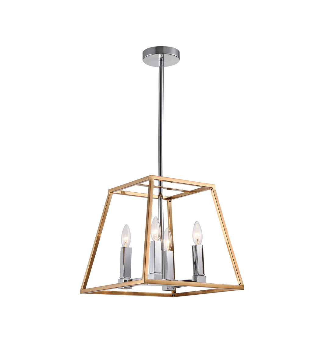 Bethel International YS5212-4GDCH Pendant Light - Gold & Chrome