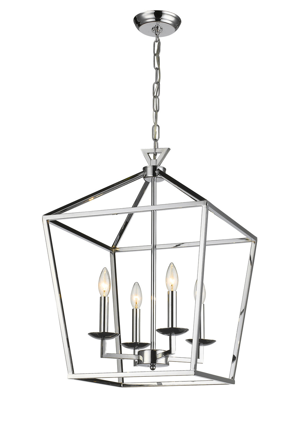 Bethel International YS6217-4PB Pendant Light - Shiny Nickel