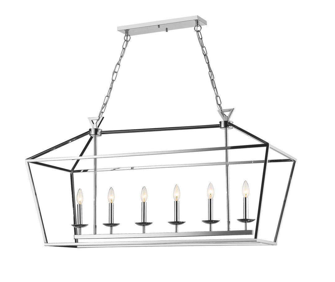Bethel International YS6217-6P Pendant Light - Shiny Nickel