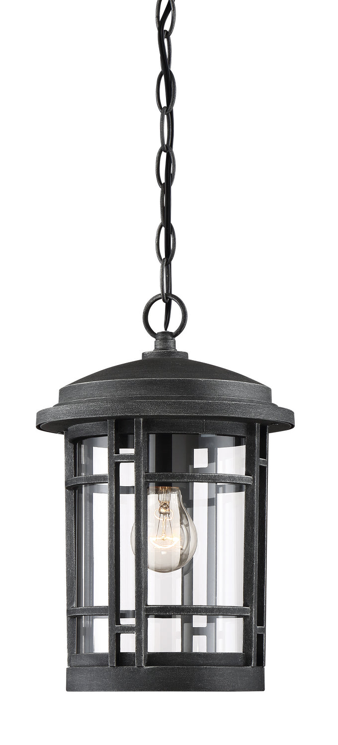 Designers Fountain 22434-WP Barrister One Light Wall Lantern Outdoor Pewter, Nickel, Silver